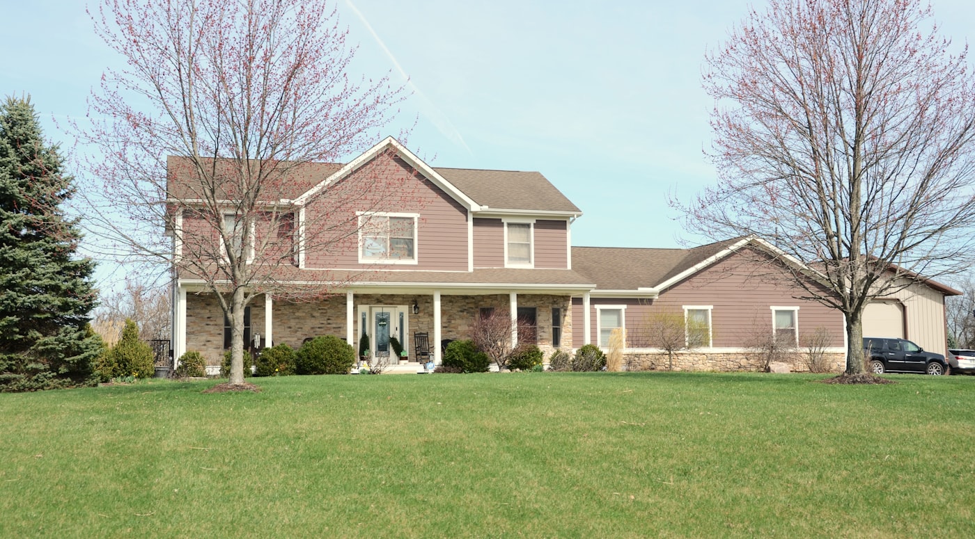 A West Michigan home exterior and lawn